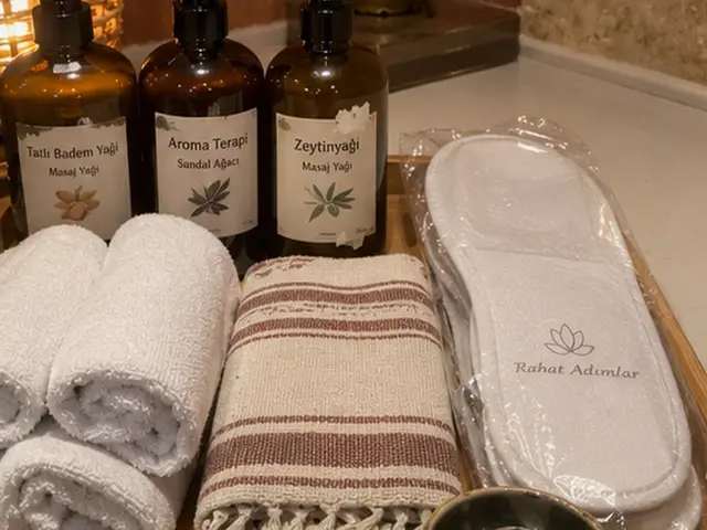Tatlı badem, aromaterapi ve zeytinyağı; havlu, peştemal ve terlik — Çağlayan, Masaj Salonun
